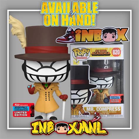 FUNKO POP MY HERO ACADEMIA MR COMPRESS 820 2020 FALL CONVENTION