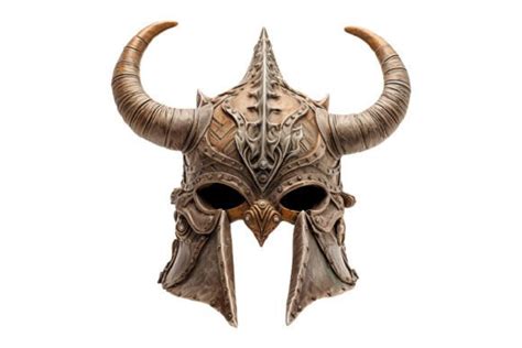 Vintage Viking Helmet With Horns Graphic By Snzd24 Creative Fabrica