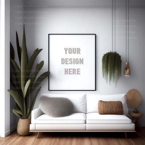 Interior Mockup Frame Mockup Art Mockup Wall Art Mockup Blank Wall