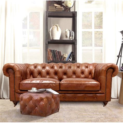 Pasargad 71.6'' Leather Loveseat & Reviews | Wayfair