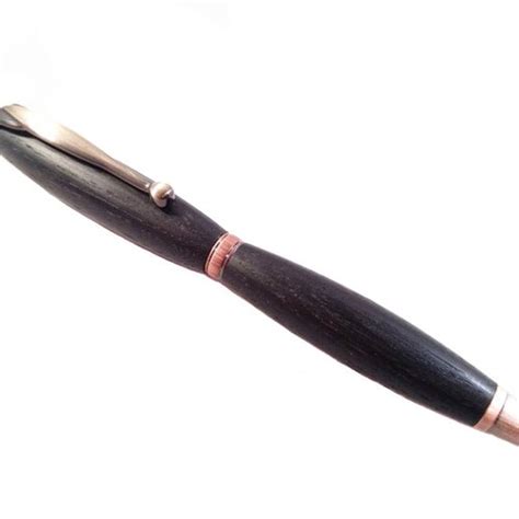 Personalized Copper And Pewter Celtic Pen In Irish Bog Oak Etsy