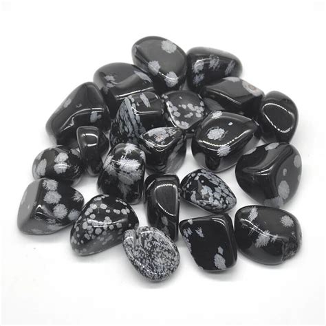 Natural Crystal Snowflake Obsidian Tumbled Stone Nacrystal