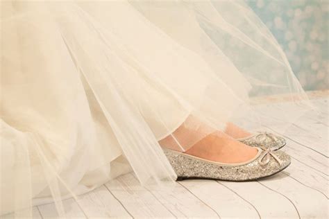 Silver Flat Wedding Shoes - Flat Silver Shoes - Glitter Shoe Wedding ...