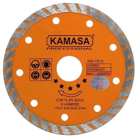 Disco Diamantado Turbo 4 1 2 115 Mm Para Concreto Kamasa KM1515