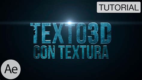 Texto D Con Textura Tutorial After Effects Youtube