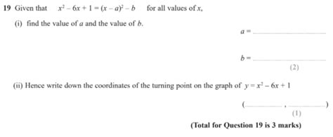 Gcse Maths Quadratic Equations Past Paper Questions Page