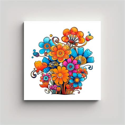 Cuadro Mágico De Flores Abstractas Multicolor En Canva DecoCuadros