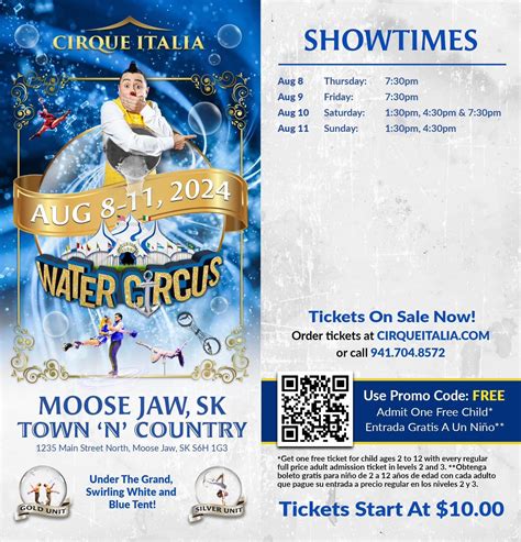 Cirque Italia Water Circus Tourism Moose Jaw