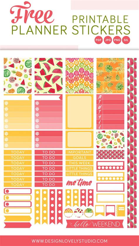 Printable Planner Stickers Sea Beach Summer Ocean By Laceandlogos