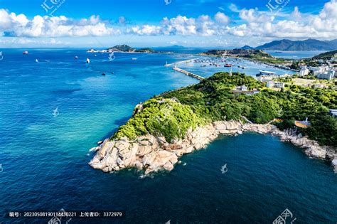 珠海万山群岛桂山岛航拍海洋海岛自然风景摄影素材汇图网