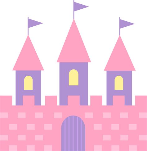 Cute Pink Princess Castle Free Clip Art Castelos Desenho Castelo