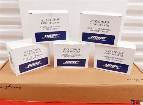 Set Of 5 BOSE Double Cube Redline Series Speakers Acoustimass Lifestyle