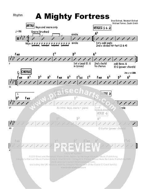 A Mighty Fortress Sheet Music PDF (Brad & Rebekah) - PraiseCharts