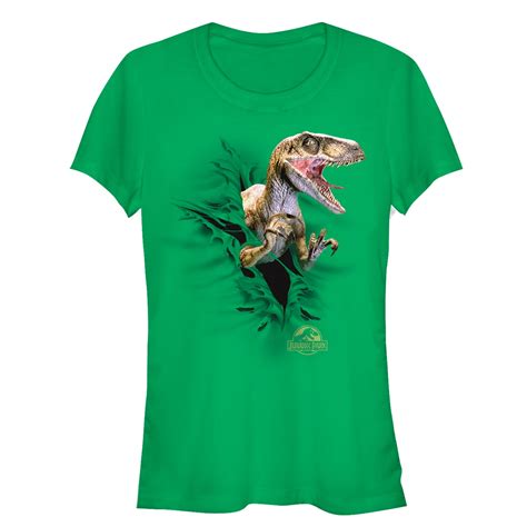 Junior S Jurassic Park Danger Velociraptor Tearing Through Graphic Tee