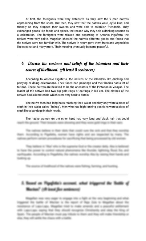 SOLUTION: Readings in philippine history first voyage around the world centro escolar university
