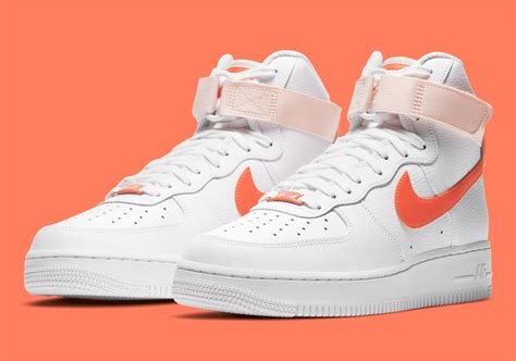 Nike Air Force 1 High White Orange Pearl 334031 118 SneakerNews