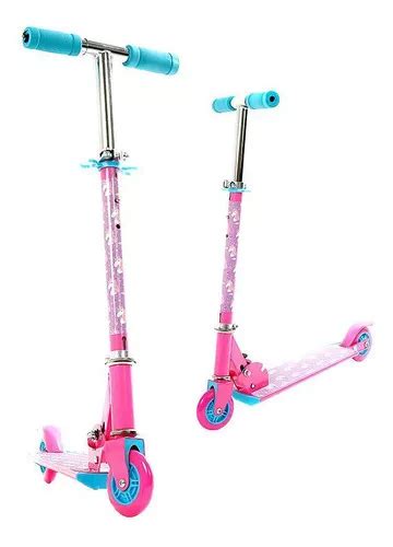 Patinete Infantil Rosa Rodas Luzes De Led Bbr Toys B0004