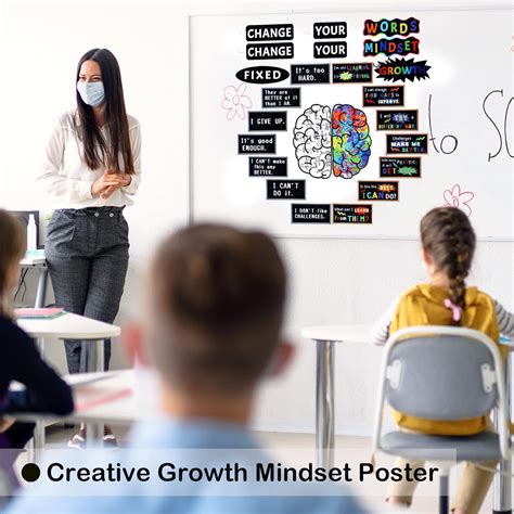 Buy 24pcs Growth Mindset Posters Bulletin Board Sets Growth Mindset