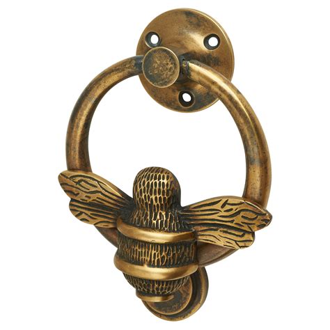 Bumble Bee Ring Door Knocker 130mm Antique Brass Ironmongerydirect Same Day Despatch