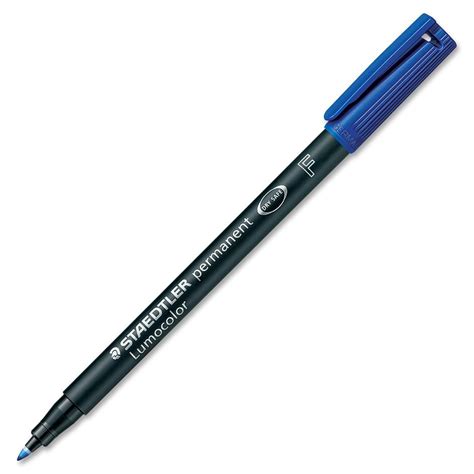 Staedtler Lumocolor Permanent Marker Pen Blue Ink Fine Tip Grand And Toy