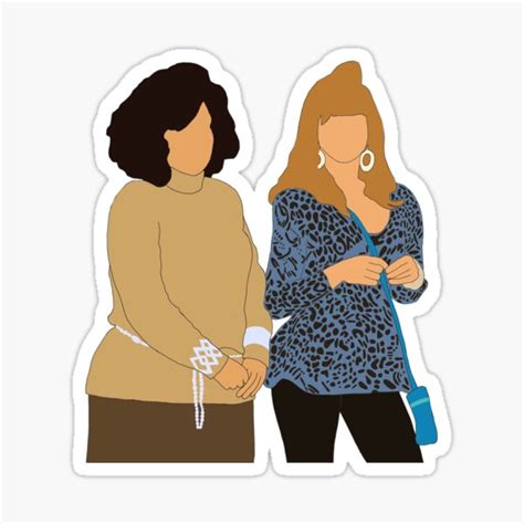 Rachel And Fat Monica Sticker For Sale By Katinadelgado Redbubble