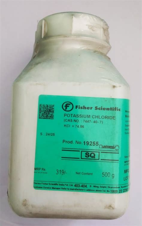 For White Potassium Chloride Powder KCl 1 Kg 99 5 At Rs 950 Kg In