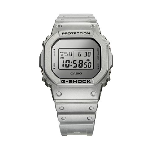 G SHOCK DW 5600FF Iconic Square Form And Metallic Silver