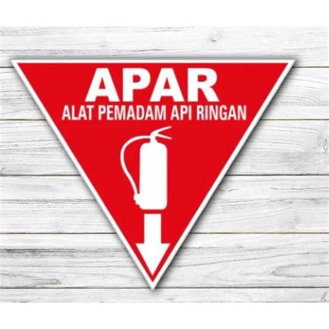 Jual STIKER VINYL SEGI TIGA APAR 10X10CM SIGN RAMBU K3 Shopee Indonesia