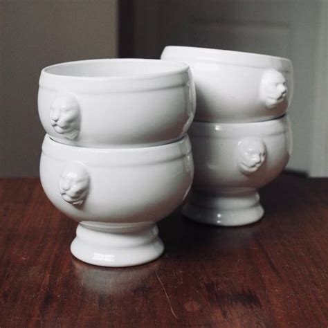 Antique French Lions Head Soup Bowls Set Of Homemade French Onion