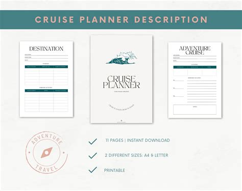 Cruise Planner Printable Destination Planner Travel Planner Cruise Notebook Cruise Journal