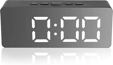 Natudeco Digital Alarm Clock Led Electric Clocks Mirror