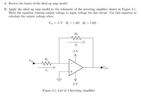 Solved A Review The Basics Of The Ideal Op Amp Model B