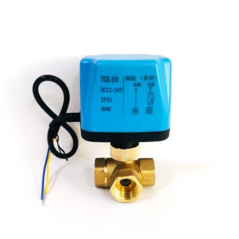 1 2 3 4 1 1 1 2 Brass Electric Ball Valve Two Wire Three Way 