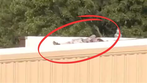 Donald Trump S Suspected Shooter Dead On Rooftop Warning Graphic Sqauk