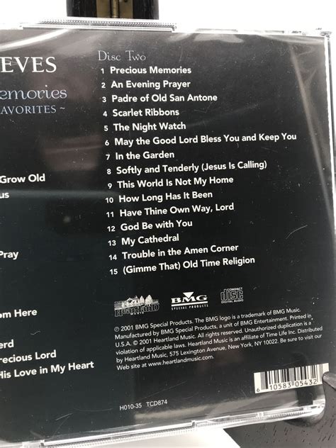 Jim Reeves Precious Memories Cd New Sealed Cd Ebay