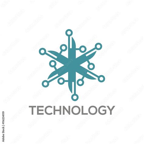technology connection logo vector stock vector adobe stock