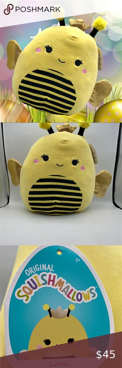 New Kellytoy Squishmallows 11 Sunny The Bumblebee 2022 Summer Edition Plush Htf Plush