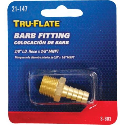 Tru Flate In Barb In Mnpt Brass Hose End Kroger