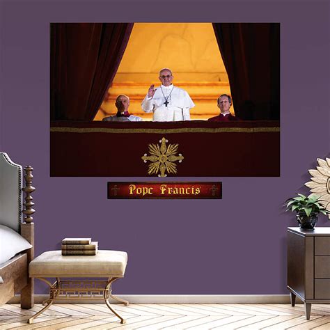 Pope Francis Balcony Mural Wall Decal | Shop Fathead® for Christianity ...