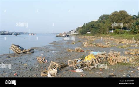 Ganges Water Pollution Polluted holy Ganga with human waste, industrial leftovers, domestic ...