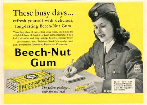 Beech Nut Gum 1942 R Vintageads