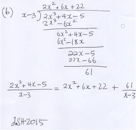 Secondary Math Blogaroony Polynomial Division Synthetic Division Use