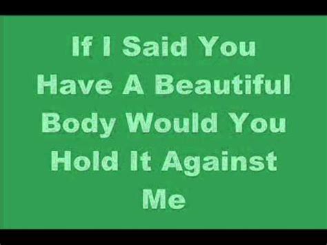 If I said you had a beautiful body lyric video Bellamy Brothers Chords ...