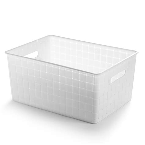 Buy BINO Plastic Basket Large White THE STABLE COLLECTION