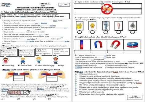 4 Sınıf Fen Bilimleri 1 Döne Eduhol Etkinlik İndir Oyun Oyna