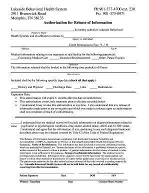 Lakeside Behavioral Health System - Fill and Sign Printable Template Online