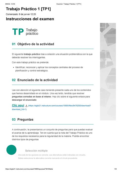 Examen Trabajo Pr Ctico Tp Trabajo Pr Ctico Tp