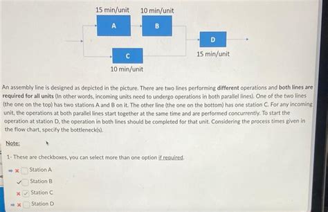 Solved An Assembly Line Is Designed As Depicted In The Chegg