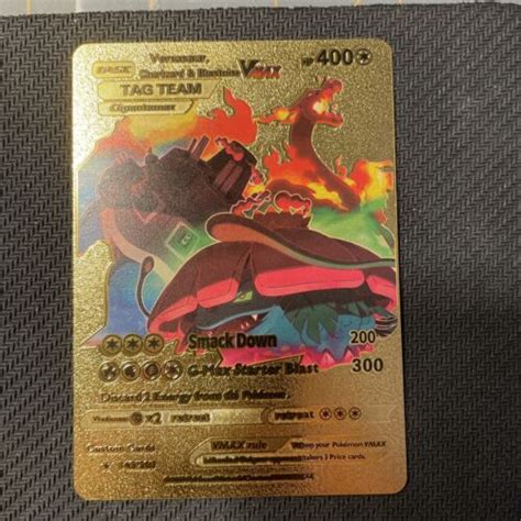 Gold Pokemon Venusaur Charizard Blastoise Vmax Fan Art Values Mavin