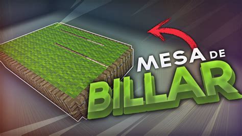 Cómo hacer una MESA DE BILLAR en MINECRAFT YouTube